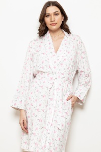 Fernan 100% Cotton Grace Shawl Robe